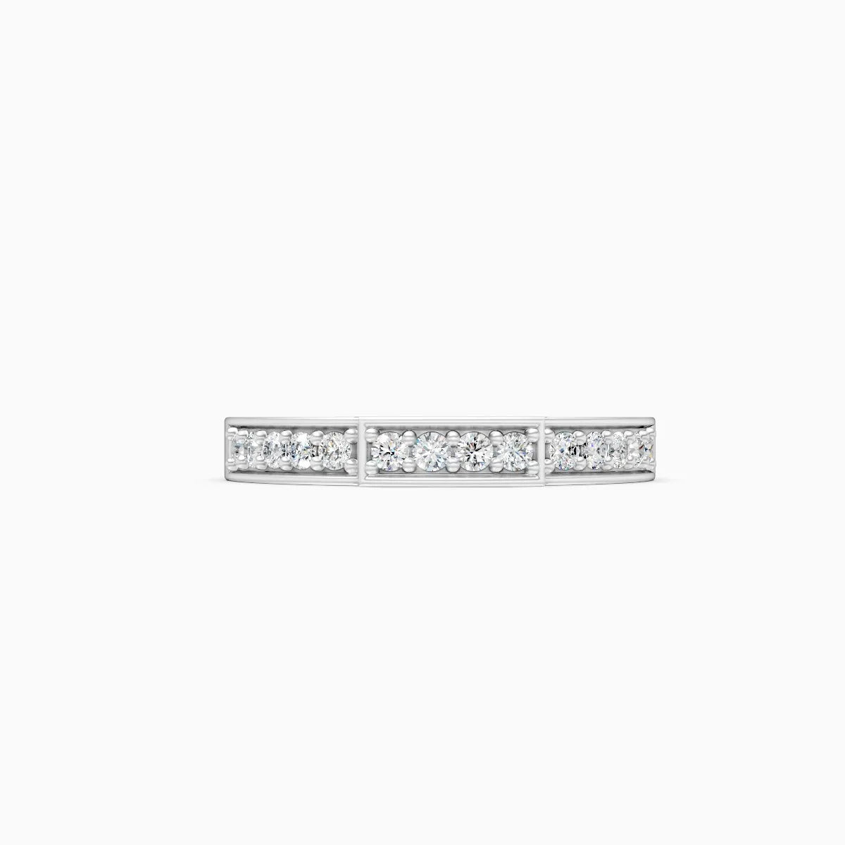 Luxurious Round Diamond Wedding Band