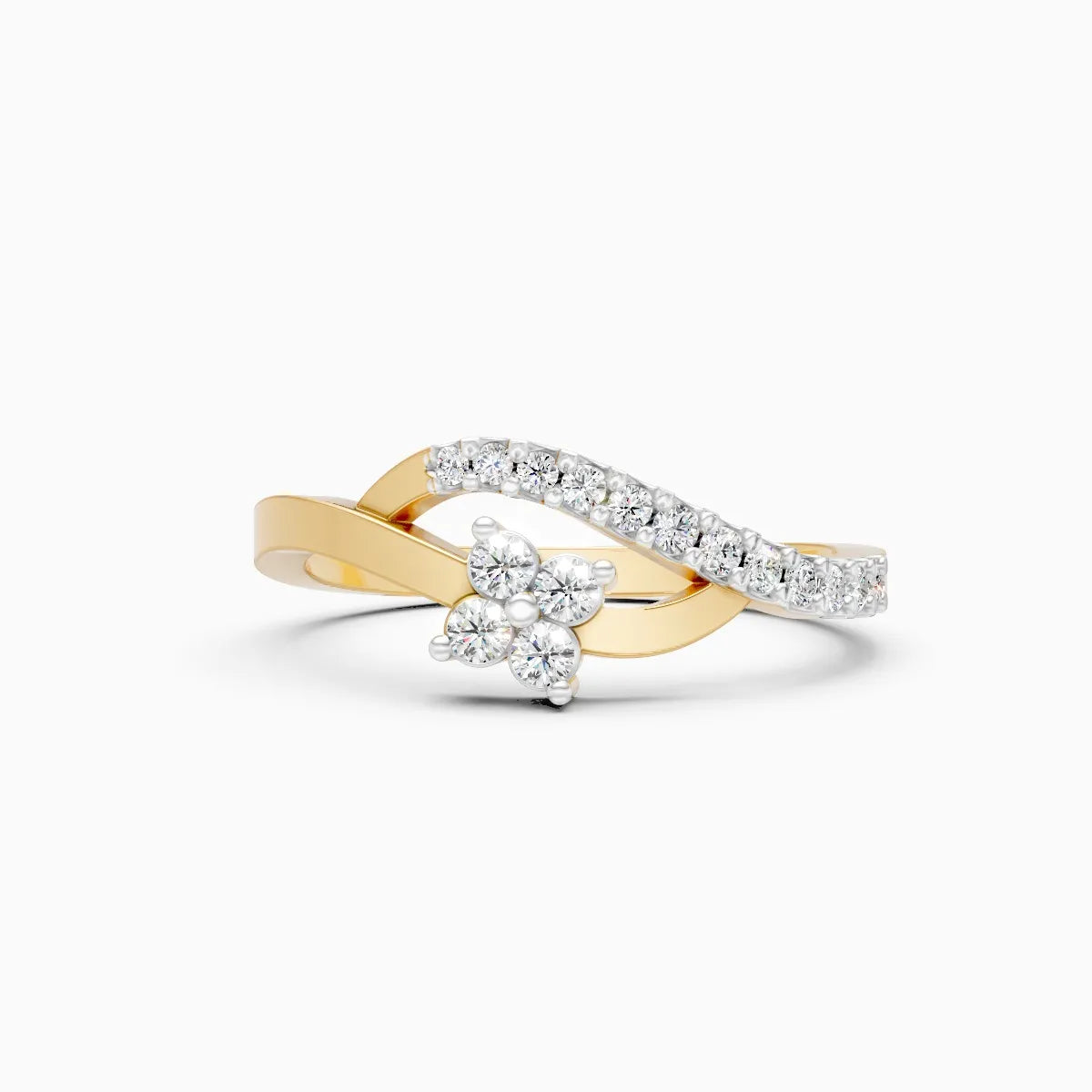 Elegant Modern Spark Lab Diamond Ring
