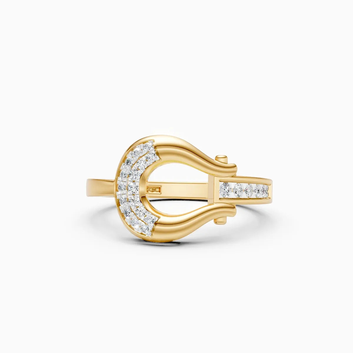 Split Shank Round Diamond Ladies Ring