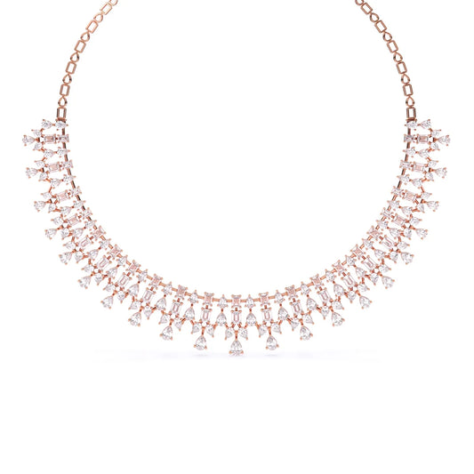 Multi Stone Solitaire Lab Grown Diamond Necklace