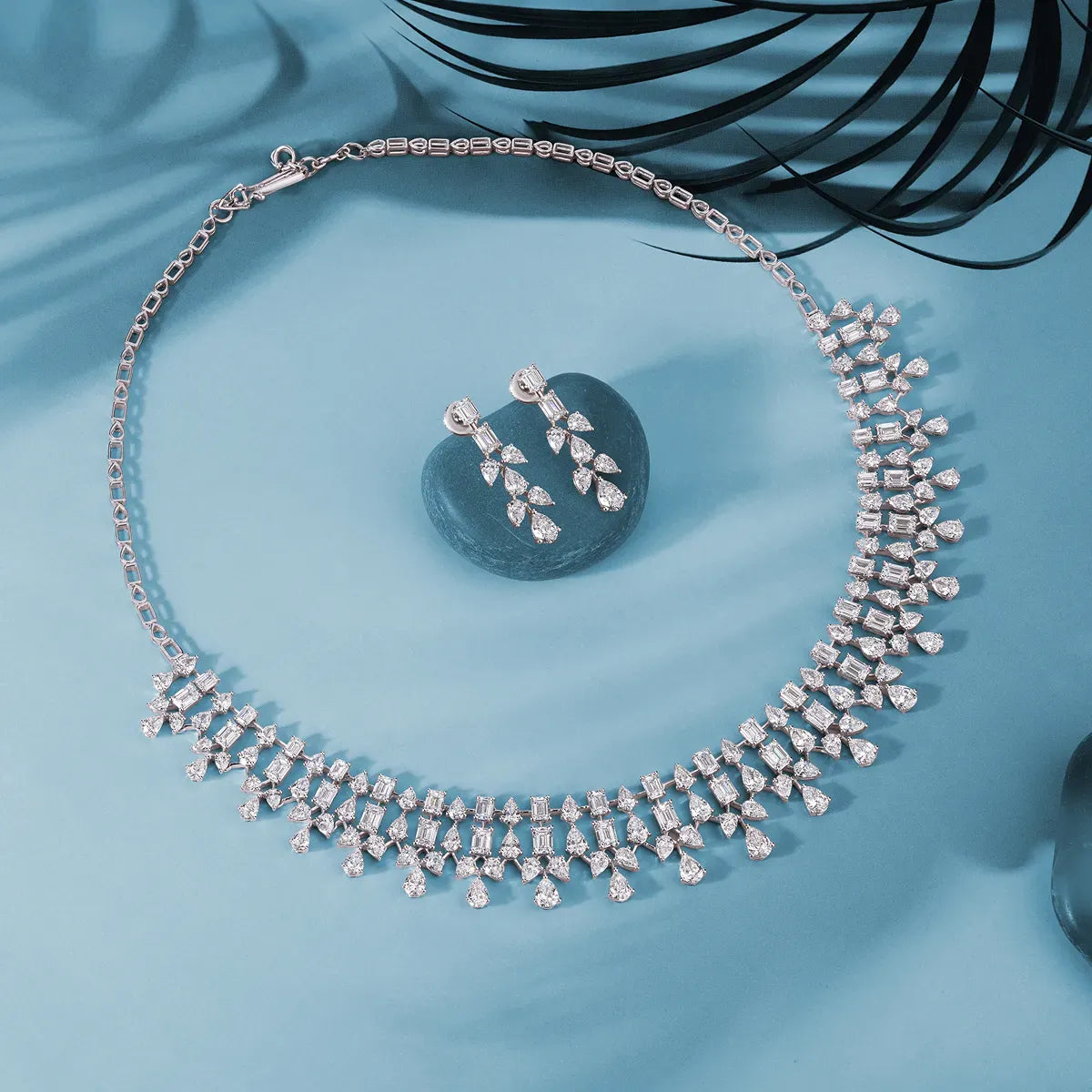 Multi Stone Solitaire Lab Grown Diamond Necklace
