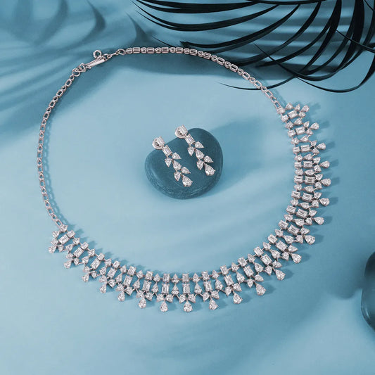 Multi Stone Solitaire Lab Grown Diamond Necklace