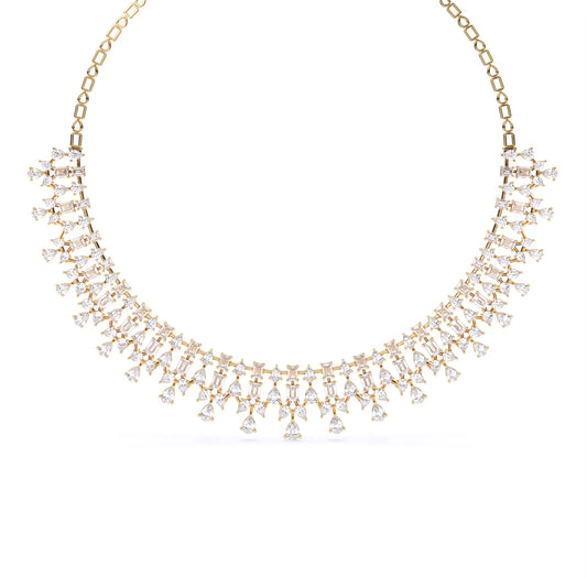 Multi Stone Solitaire Lab Grown Diamond Necklace
