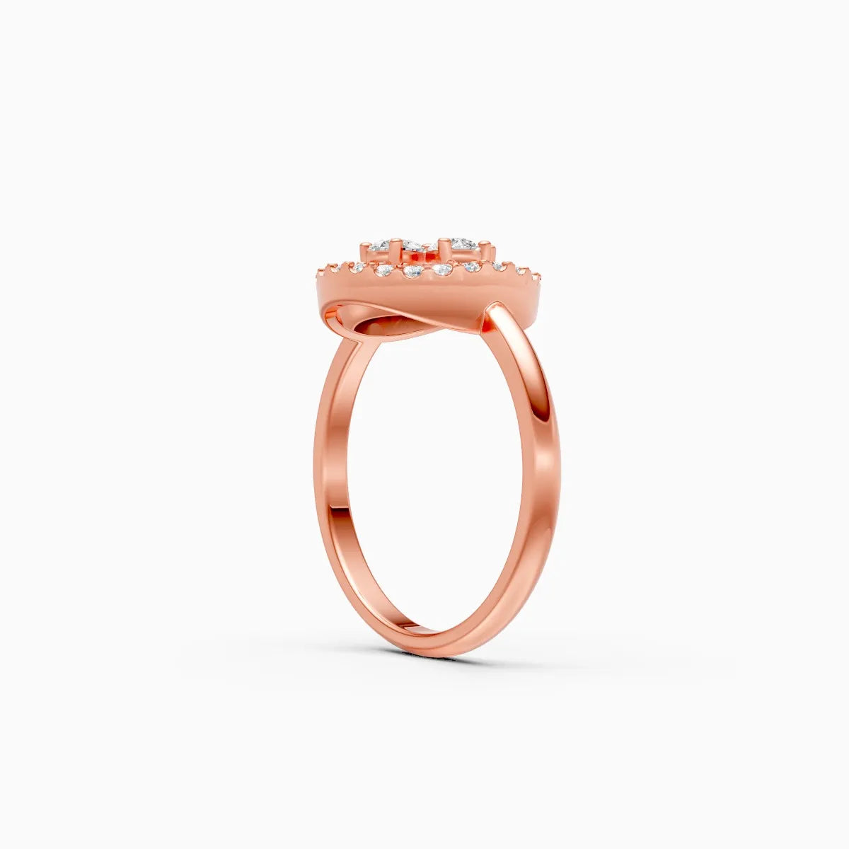 Elegant Floral Round Lab Grown Diamond Ring