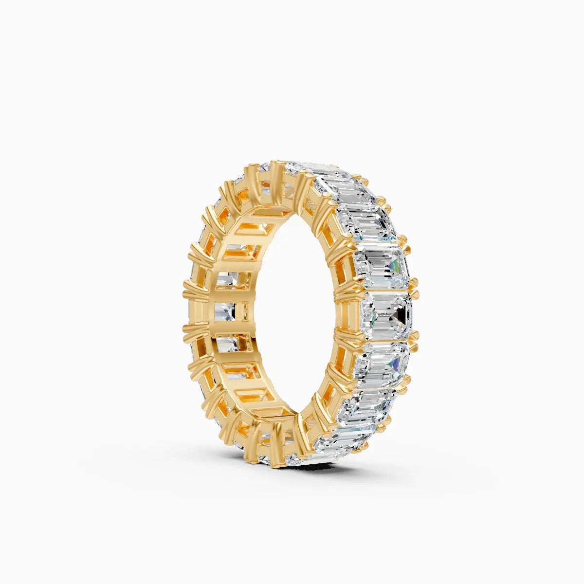 Refined Emerald Cut Eternity Lab Grown Diamond Band