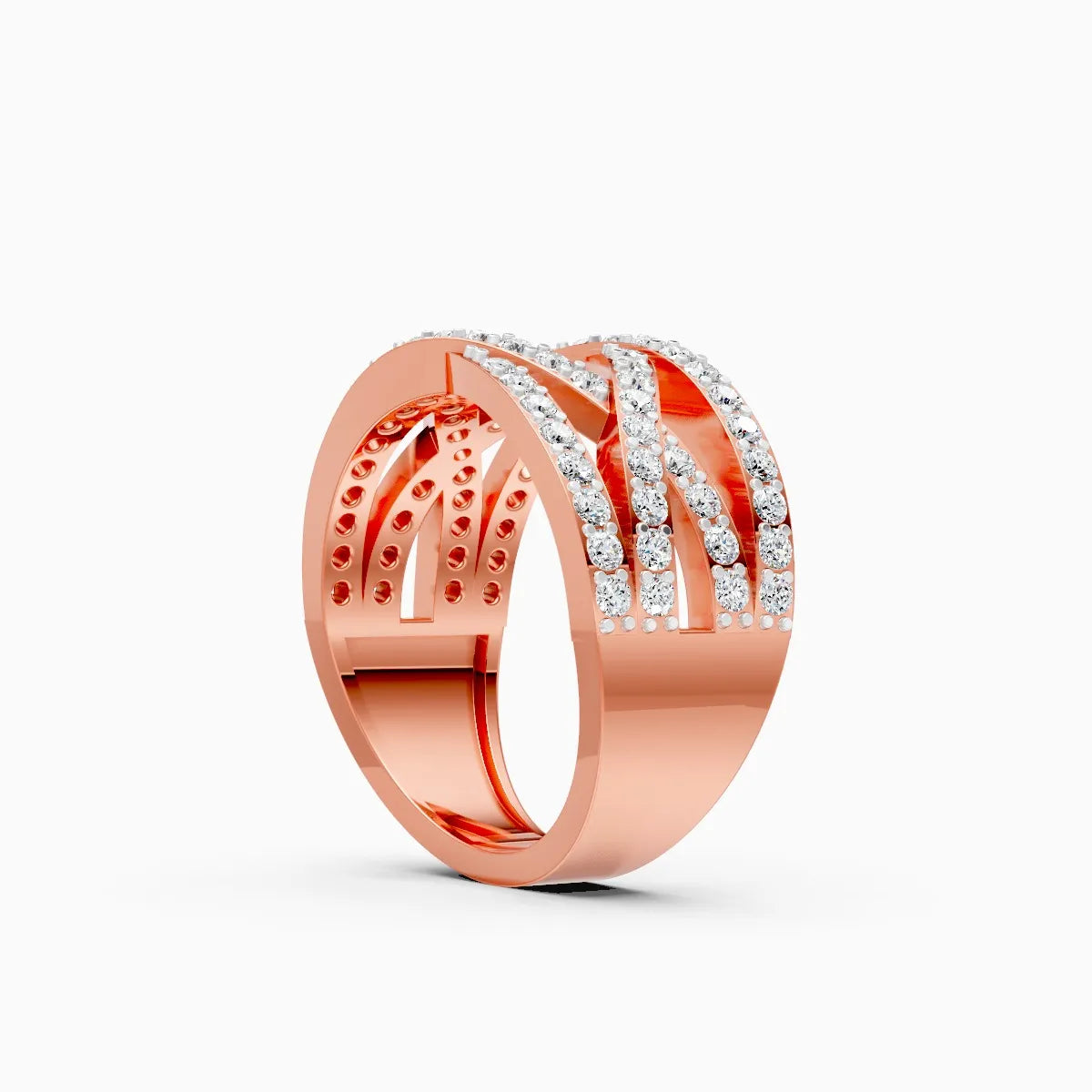 Criss-cross statement Diamond Ring