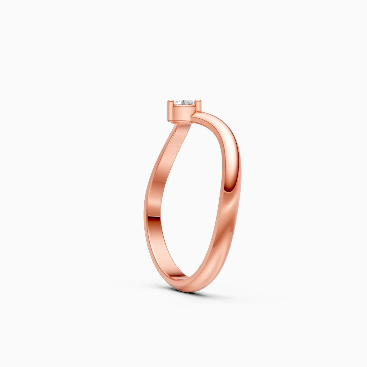 Minimalist Round Solitaire Ring