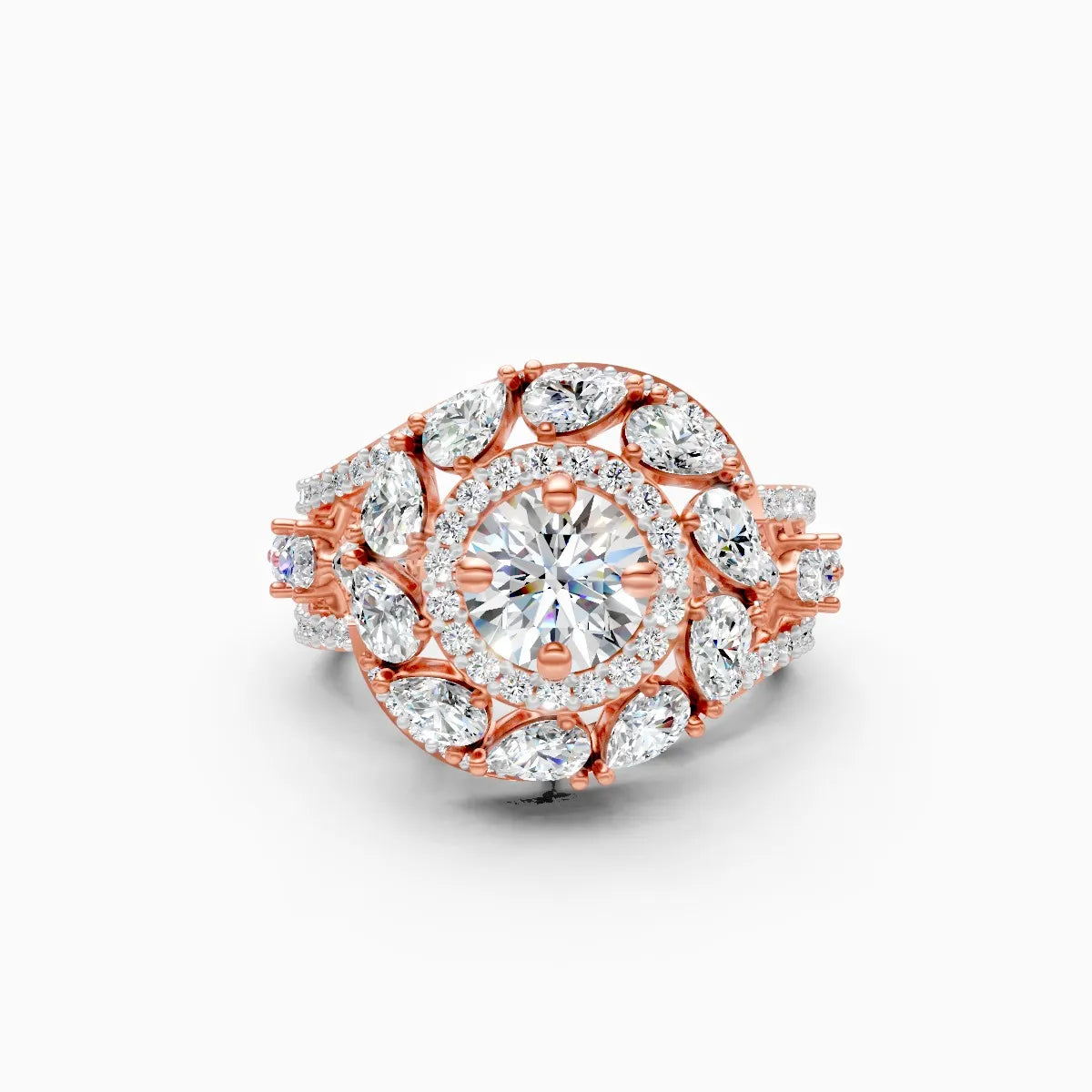 Round By pass Art deco style Ring
