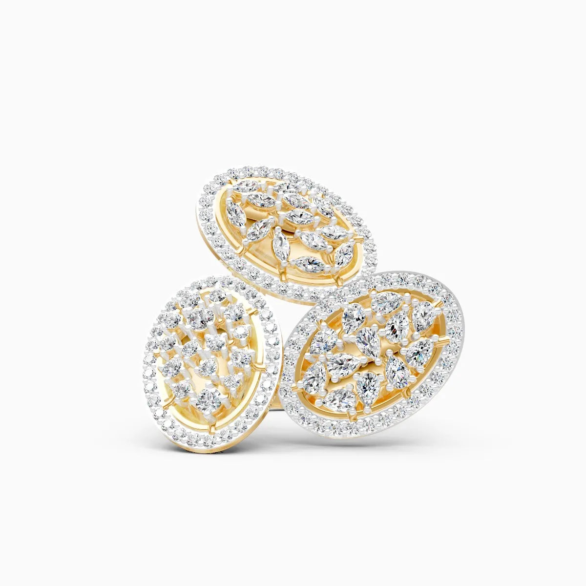 Oval Style Art Deco Cocktail Ring
