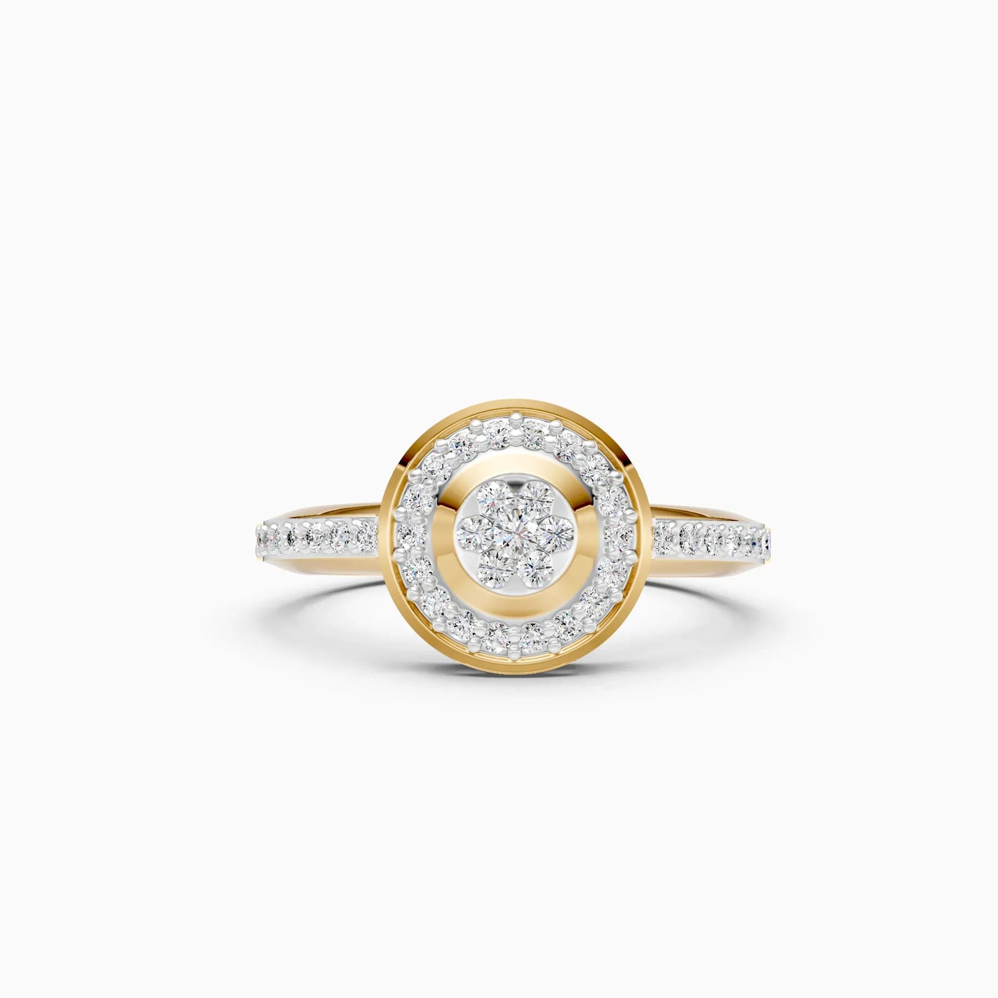 Dazzel Diamond Cluster Fancy Ring