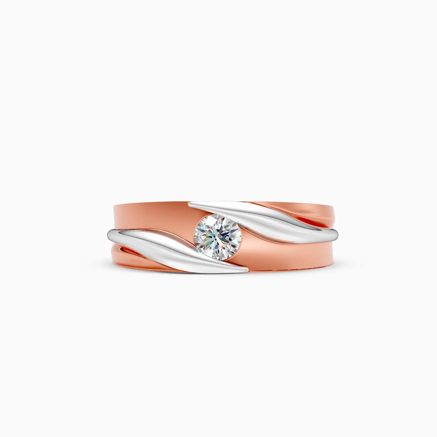 Solitaire Lab Grown Diamond Men's Band