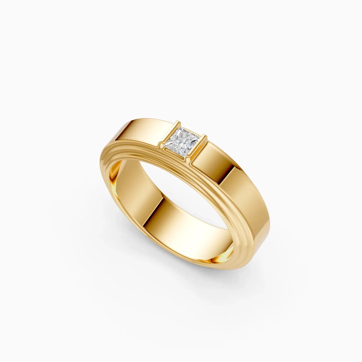 Princess Cut Lab Grown Diamond Men's Ring