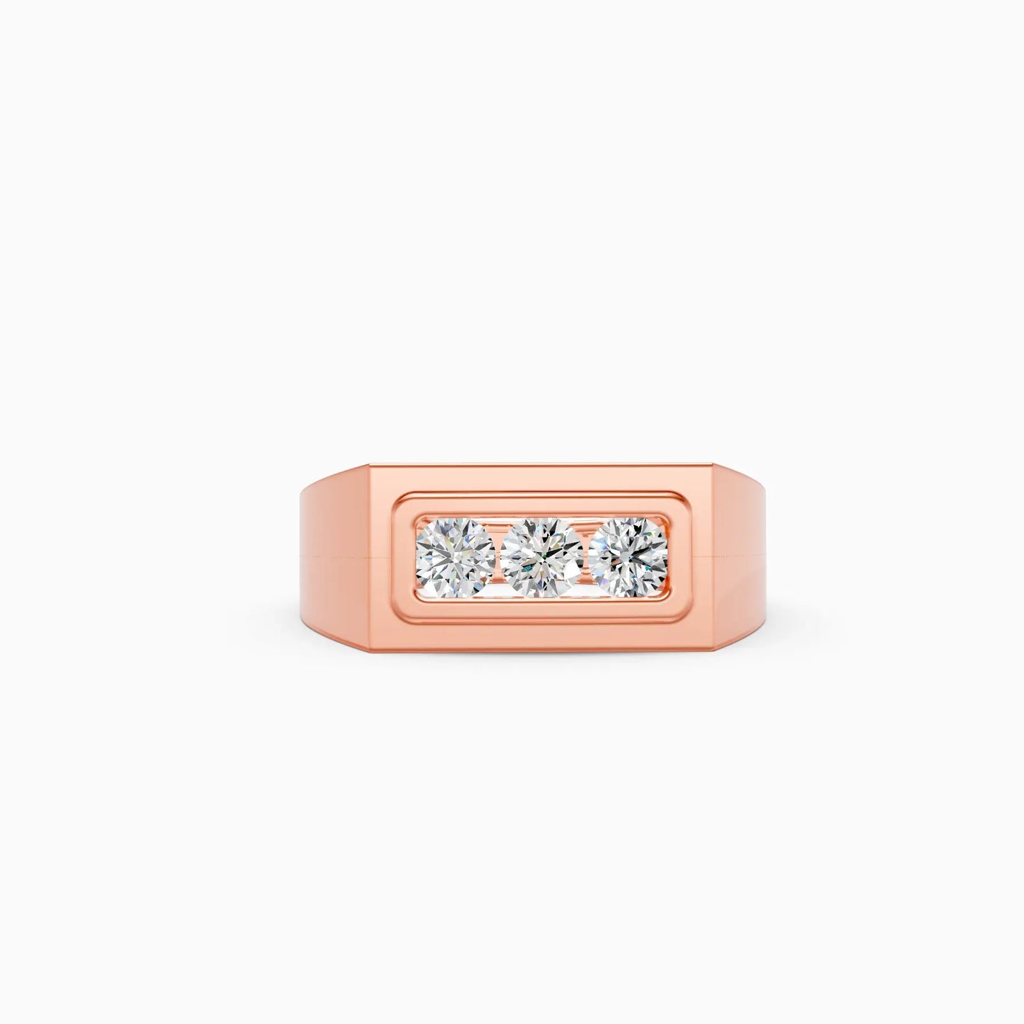 Formal Three Diamond Men's Ring