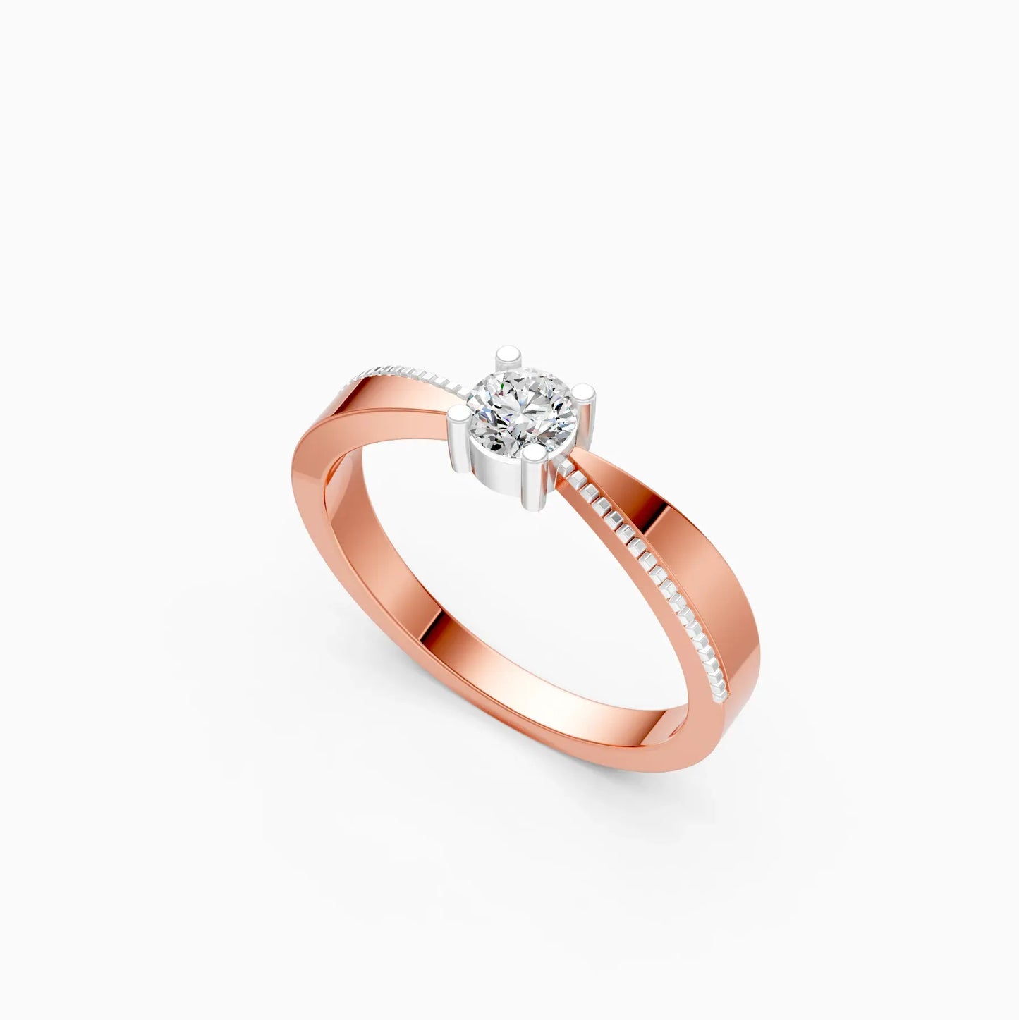 Designer Round Lab Grown Diamond Solitaire Ring
