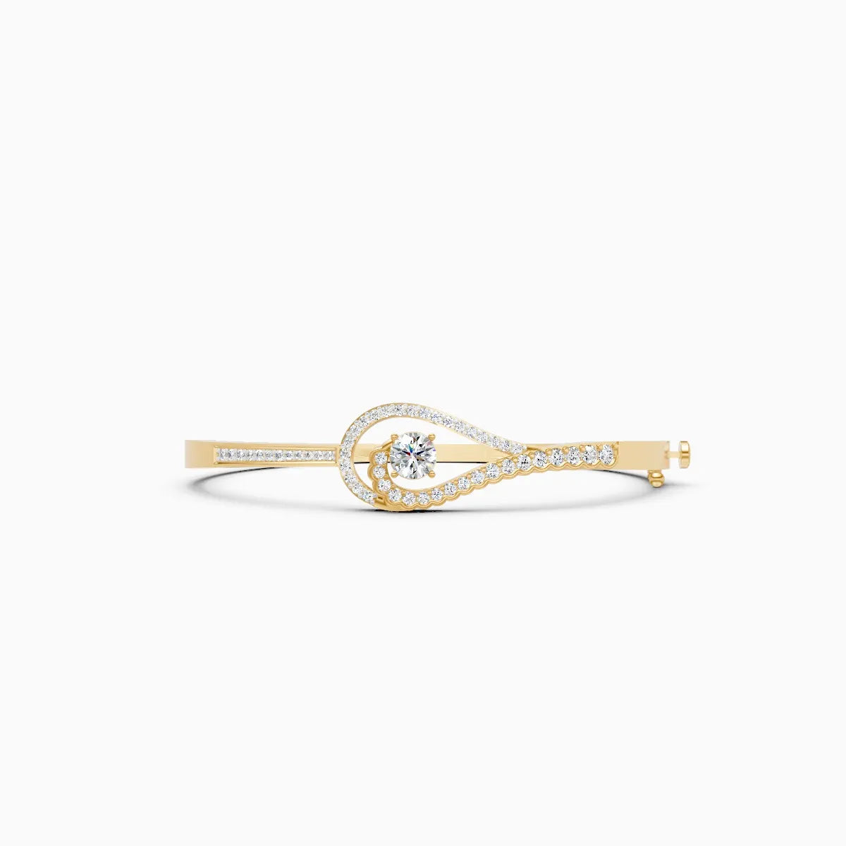 Eternal Swirl Lab-Grown Diamond Kada Bracelet