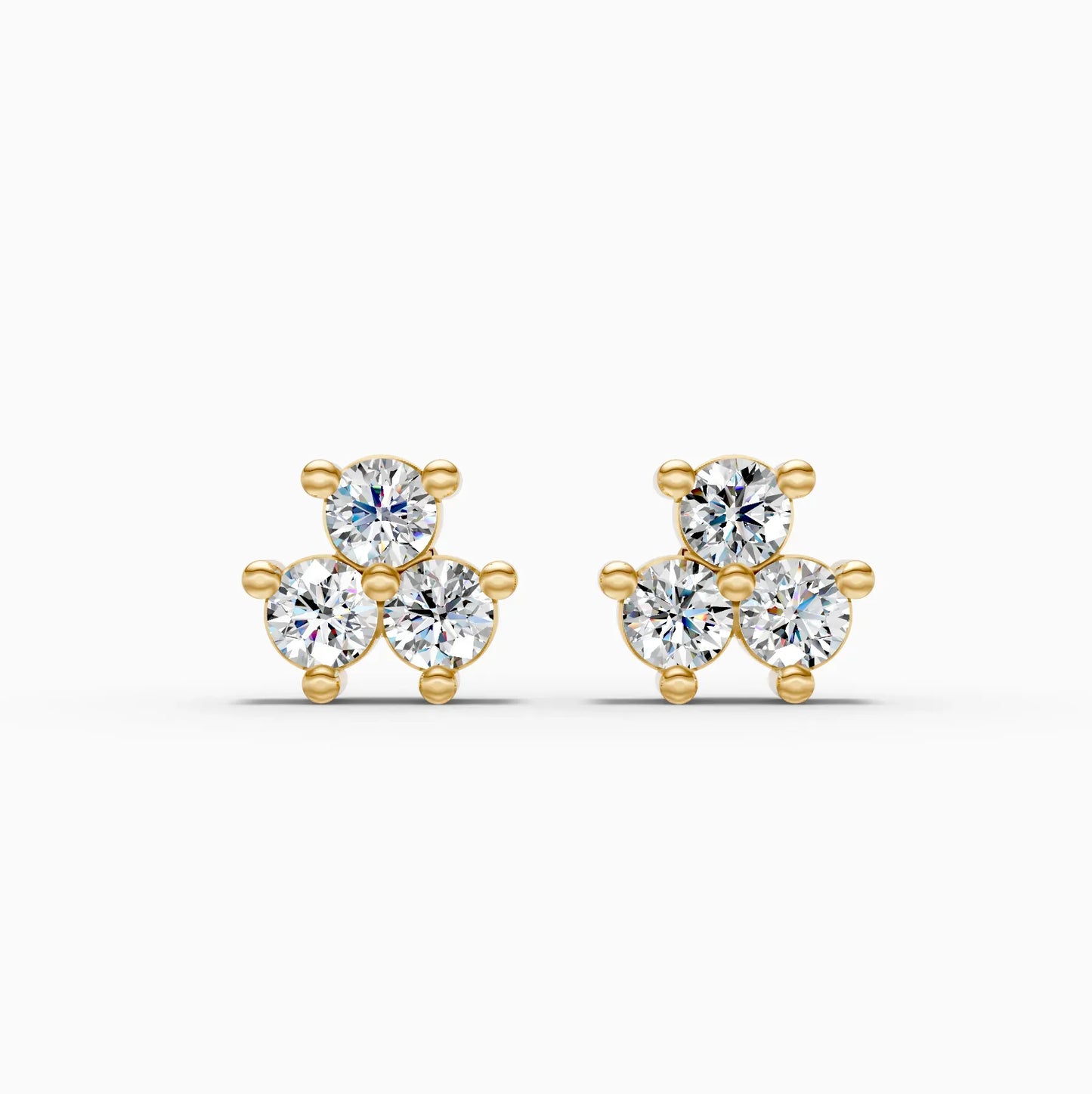 Scalloped Bloom Diamond Studs