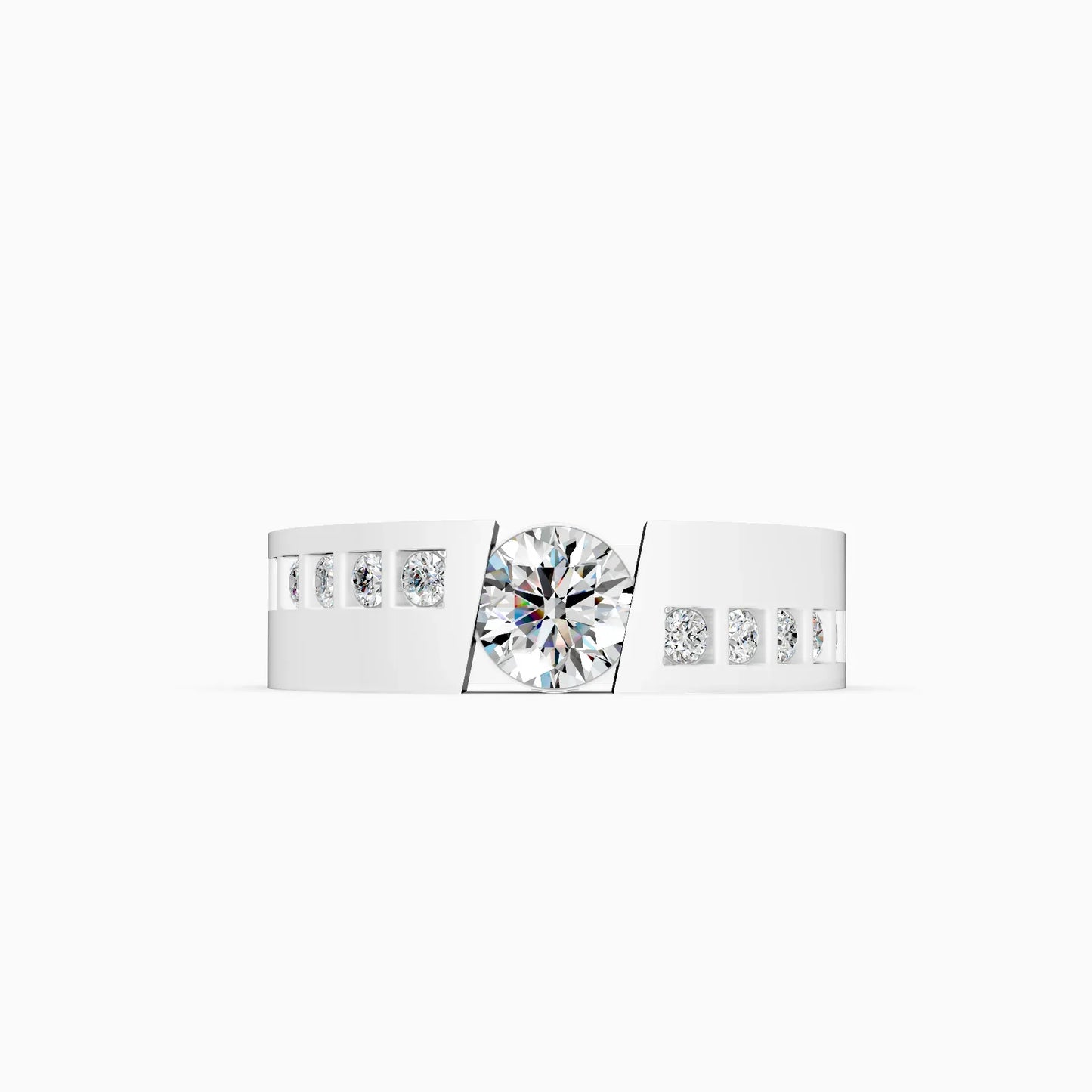Round Solitaire Lab Diamond Couple Ring
