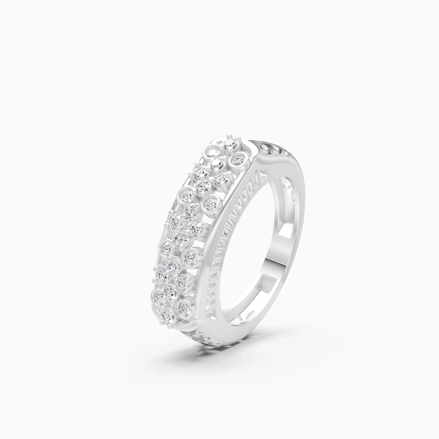 14K Gold Round Cut Diamond Engagement Ring