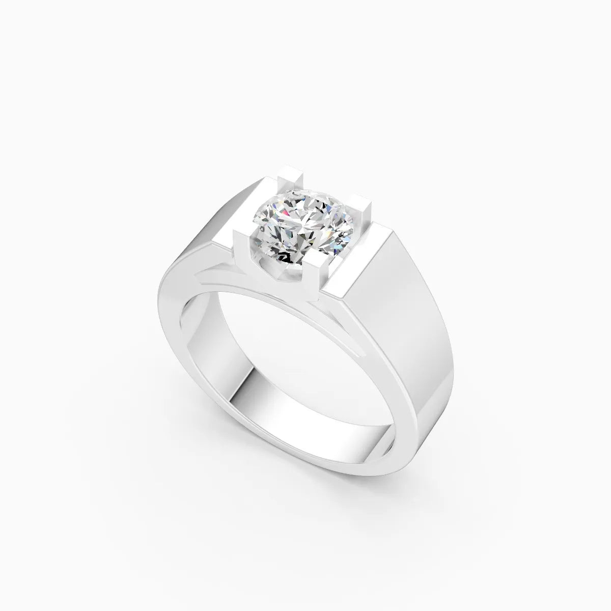 Classic Round Lab Grown Solitaire Diamond Ring
