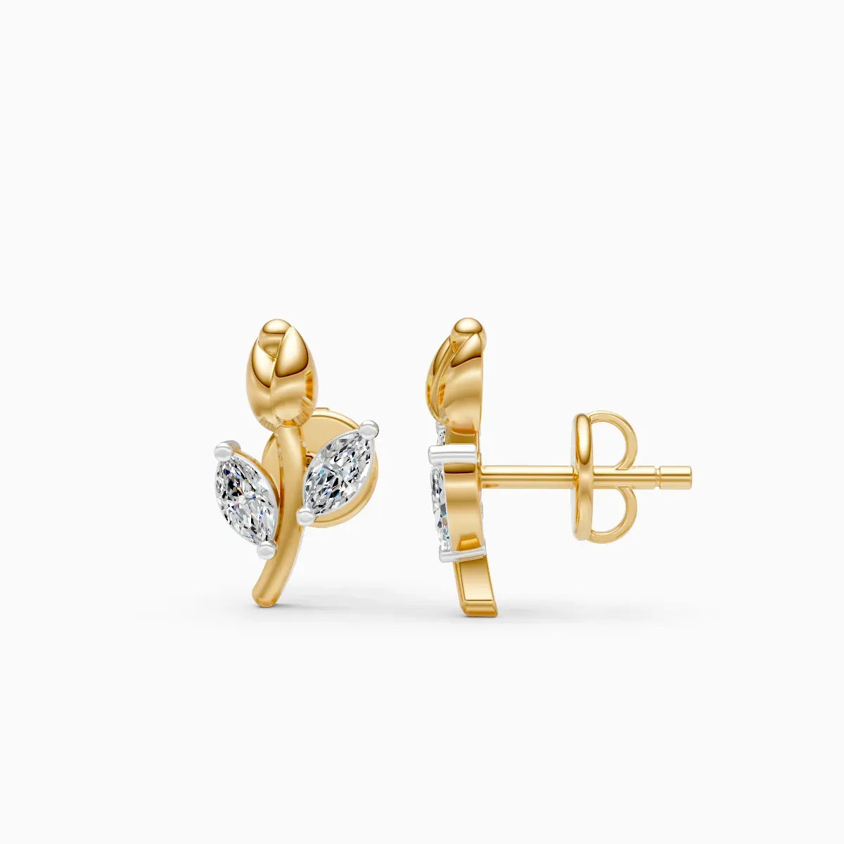 Rosebud Diamond Studs