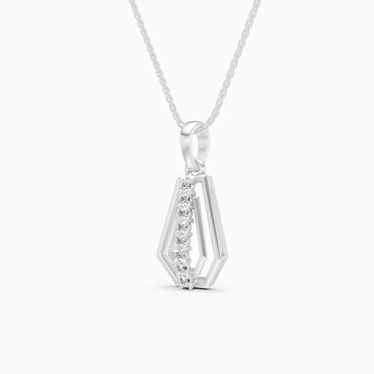 Sculpted Prism Diamond Pendant
