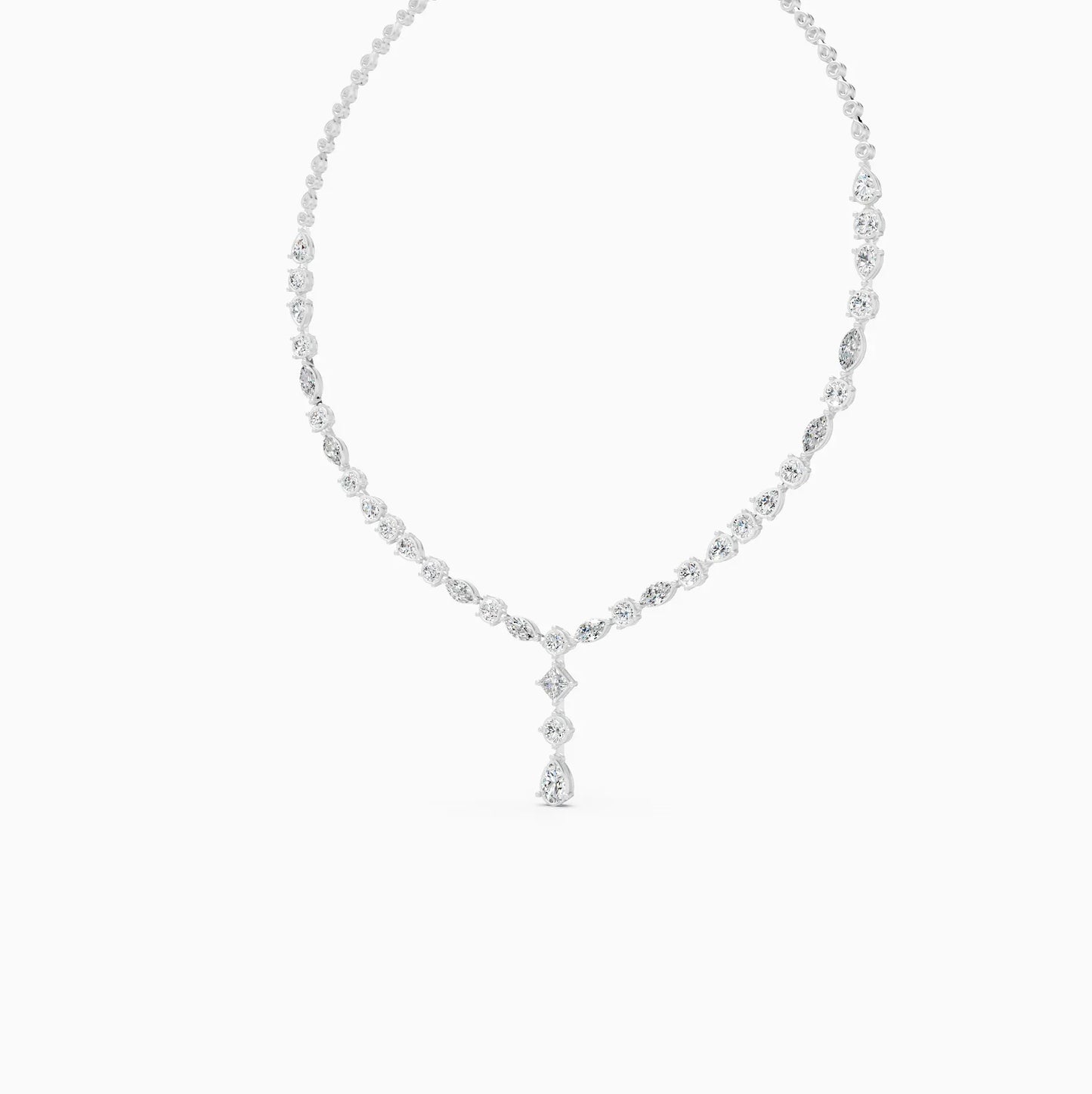 Single Line Multi Stone Lab Diamond Necklace