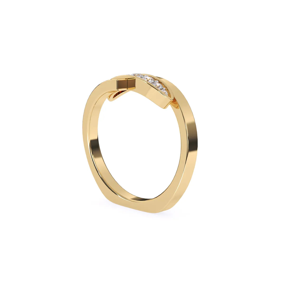 Round Lab Grown Diamond By Pass Style Band