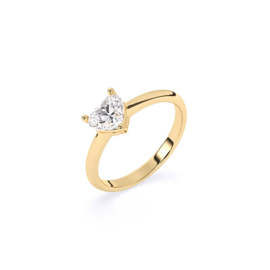 Forever Heart Diamond Solitaire Ring