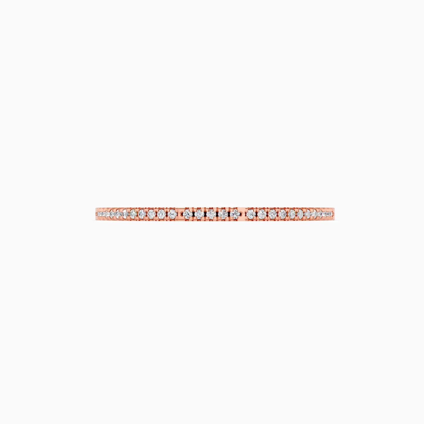 Stackable Half Eternity Diamond Wedding Band