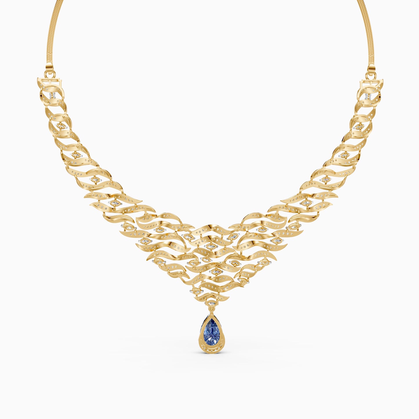 Ocean Embrace Lab Grown Diamond Necklace