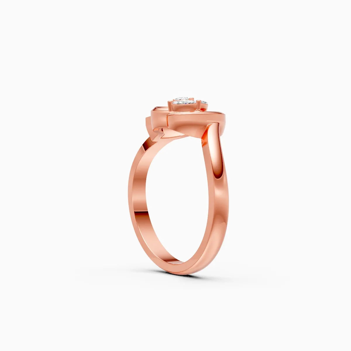 Casual Glam Leaf Diamond Ring