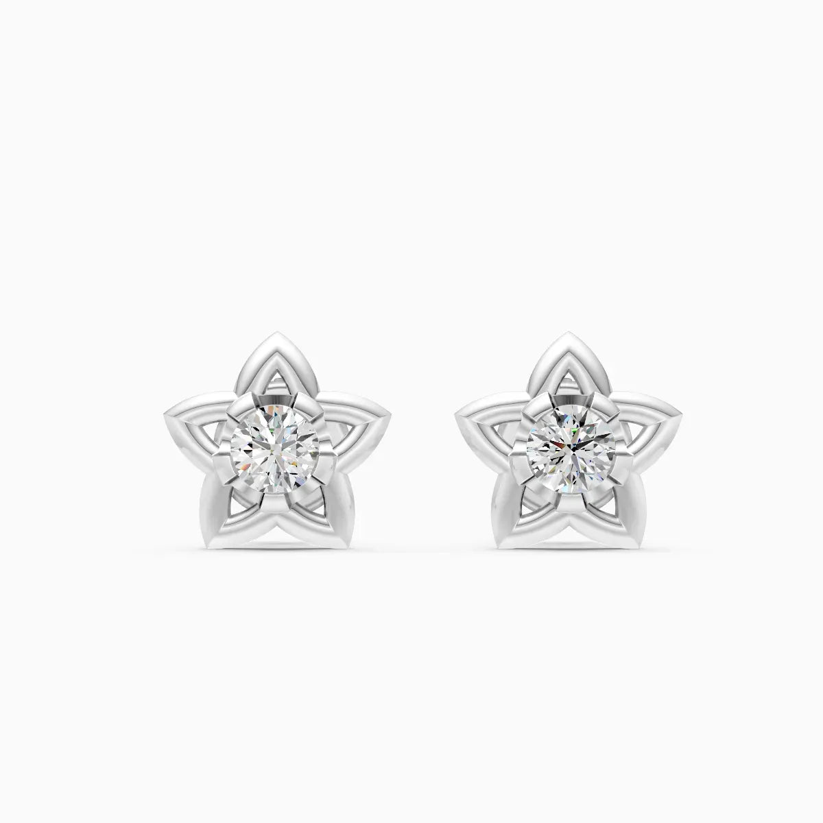 Star Motif Diamond Studs
