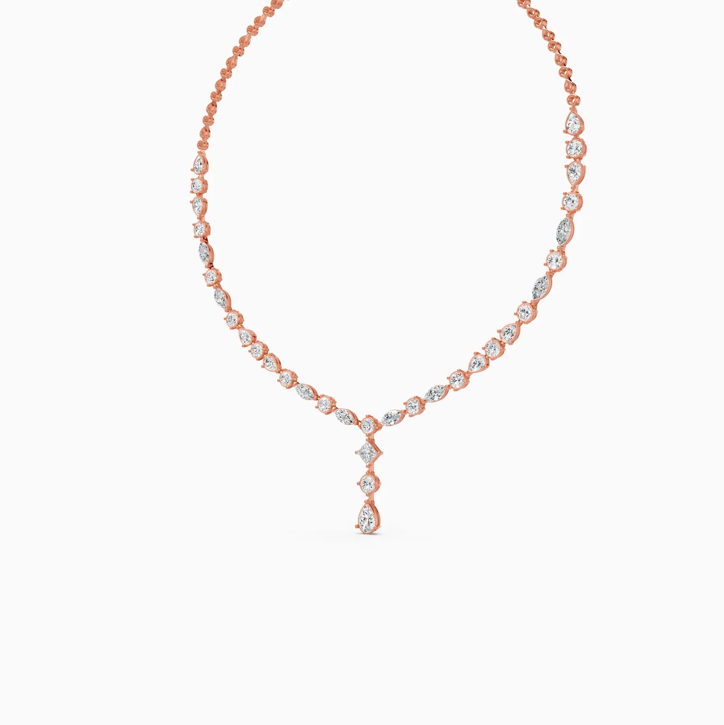 Single Line Multi Stone Lab Diamond Necklace