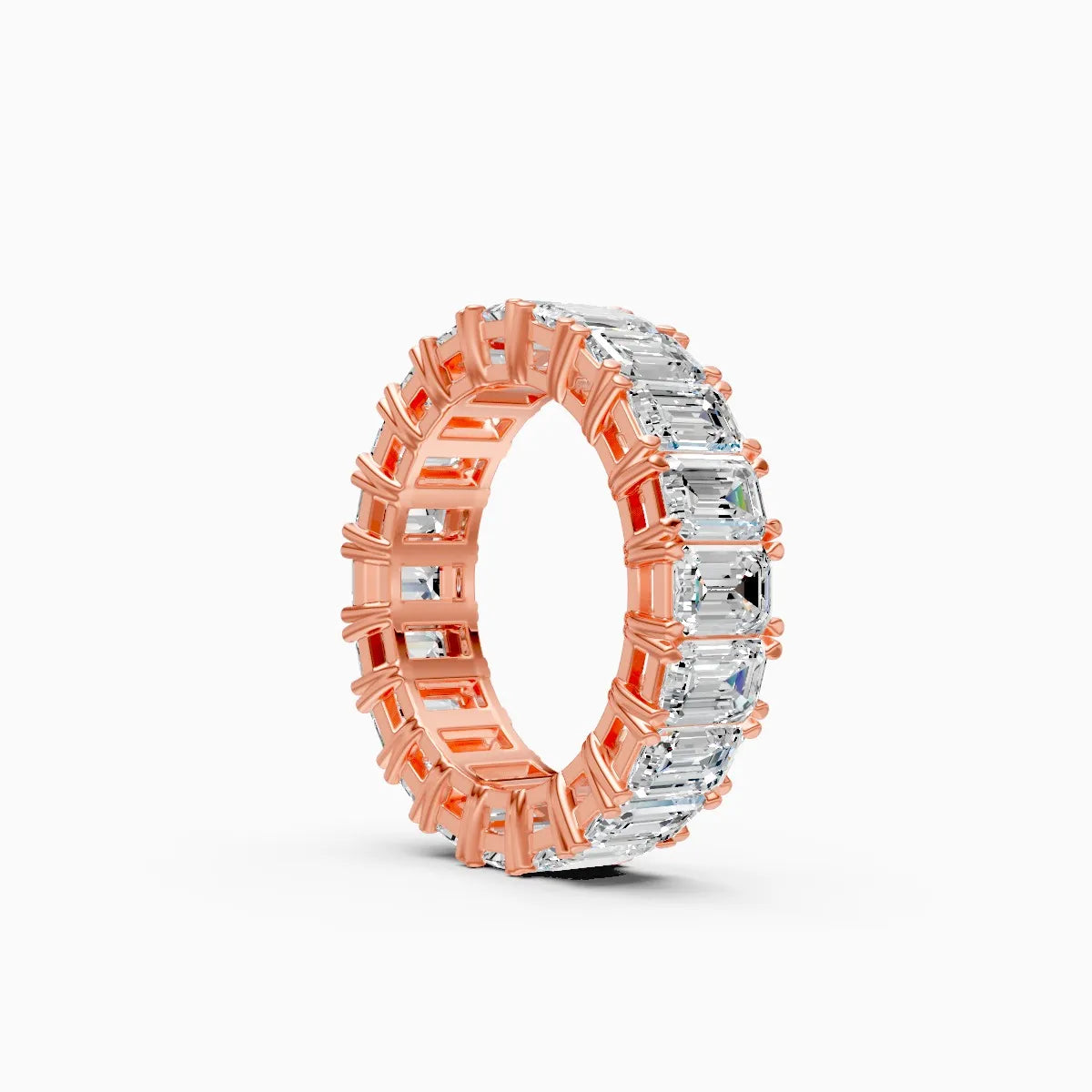 Refined Emerald Cut Eternity Lab Grown Diamond Band