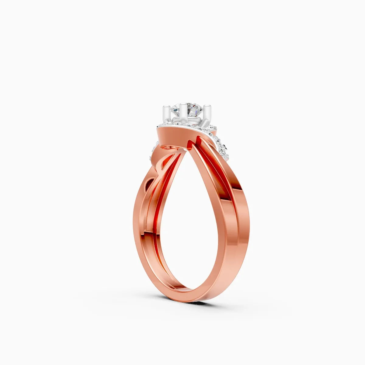 Modern Enchanted Twist Diamond Ring