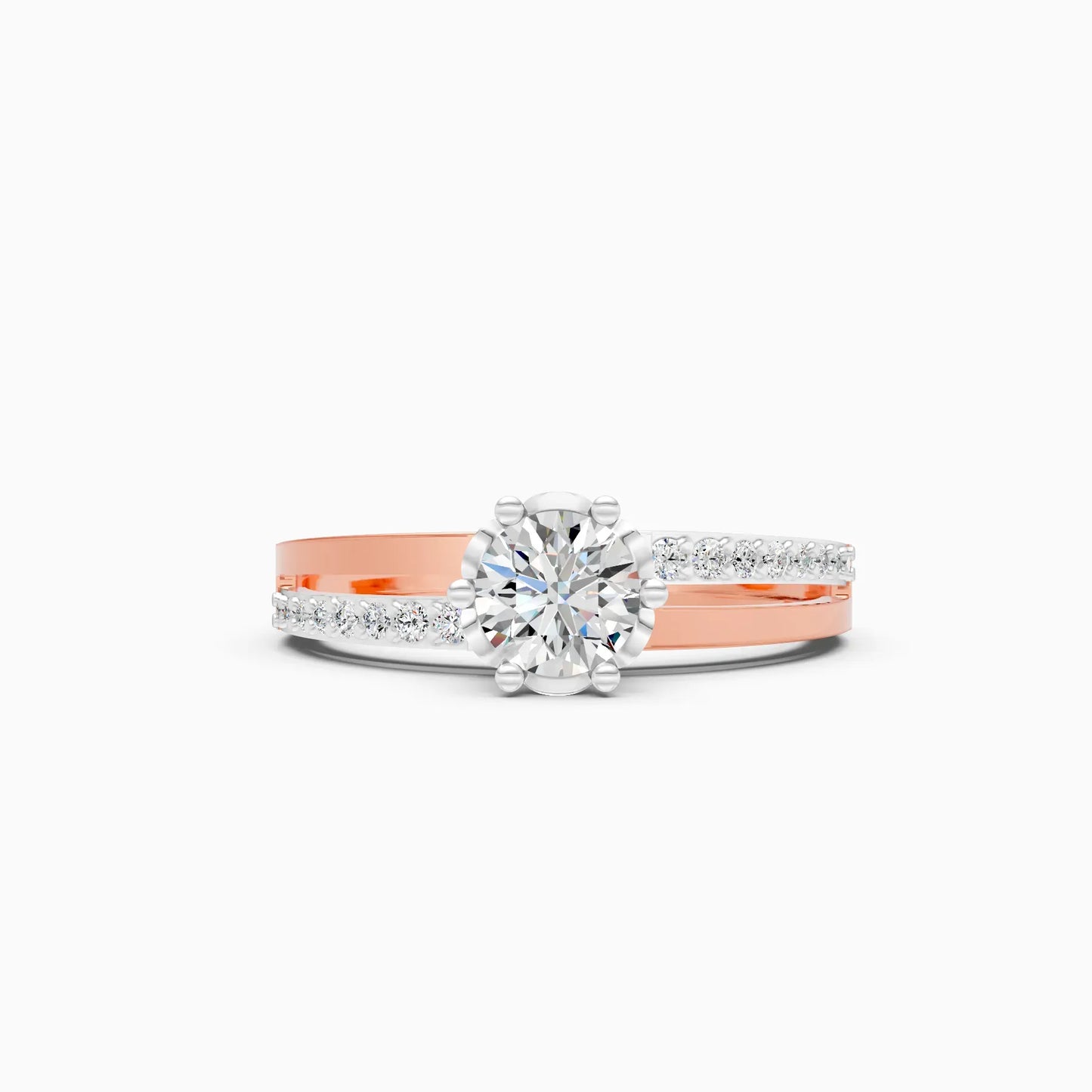 Solitaire With Accents Diamond Gold Ring