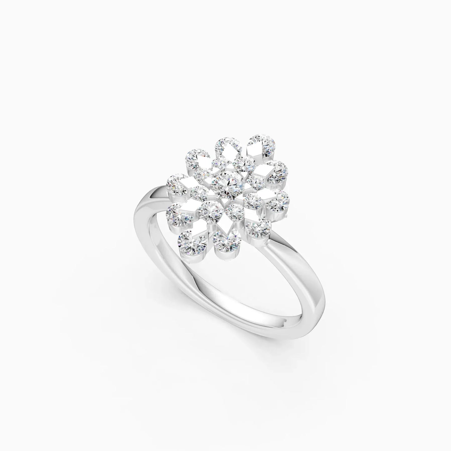 Cluster Lab Grown Diamond Engagement Ring