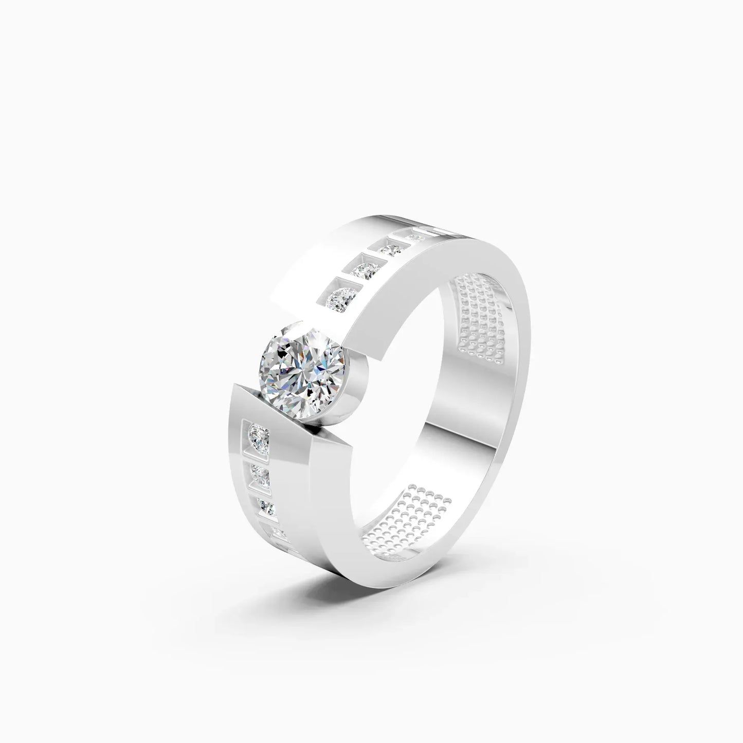 Round Solitaire Lab Diamond Couple Ring