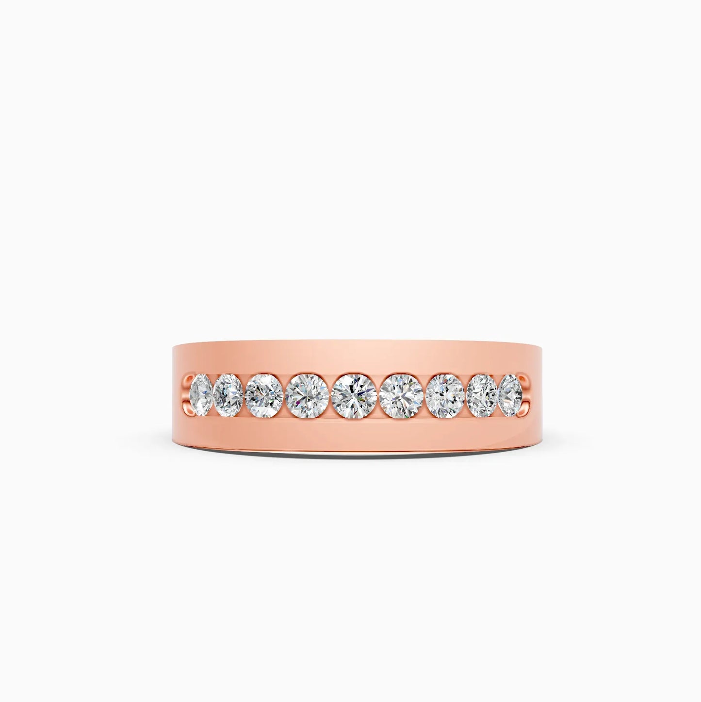 Round Channel Settings Lab Diamond Band