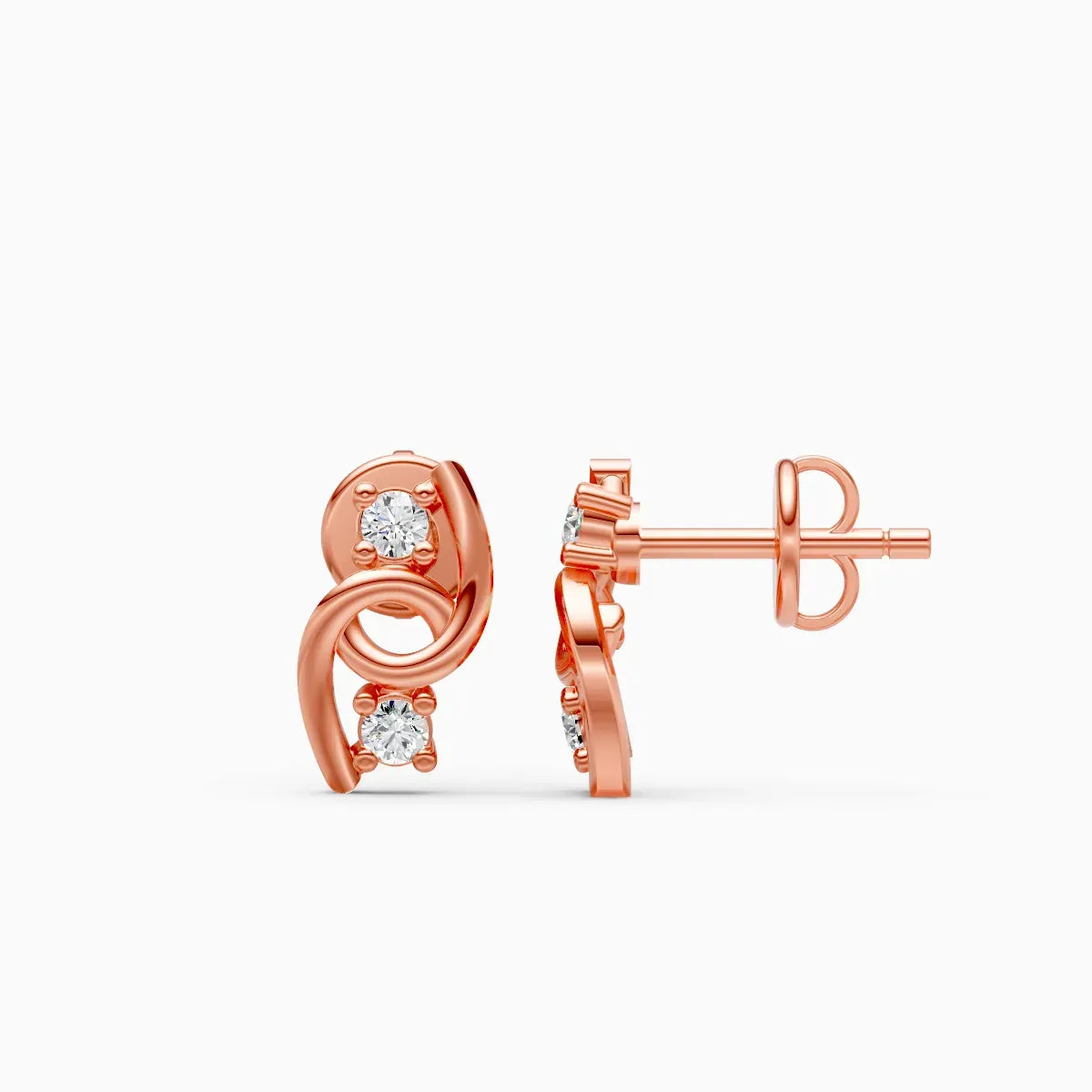 Twisted Diamond Studs
