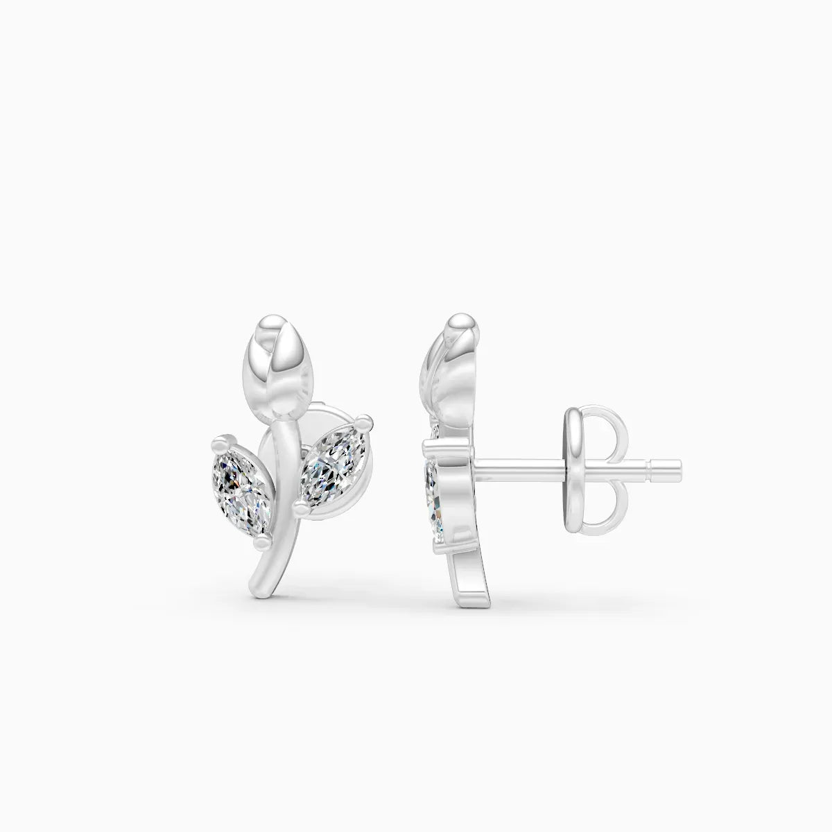 Rosebud Diamond Studs