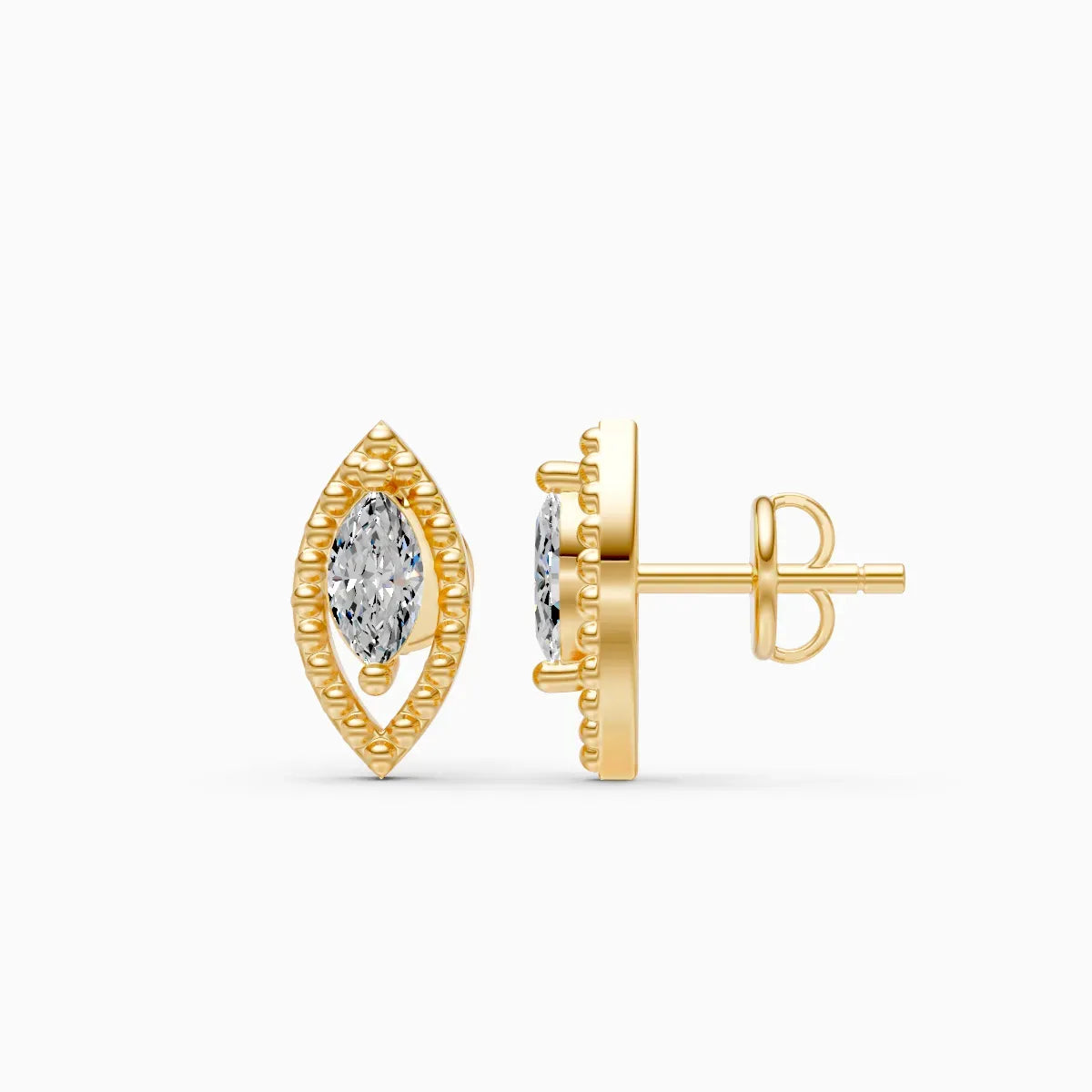 Marquise Diamond Stud Earrings