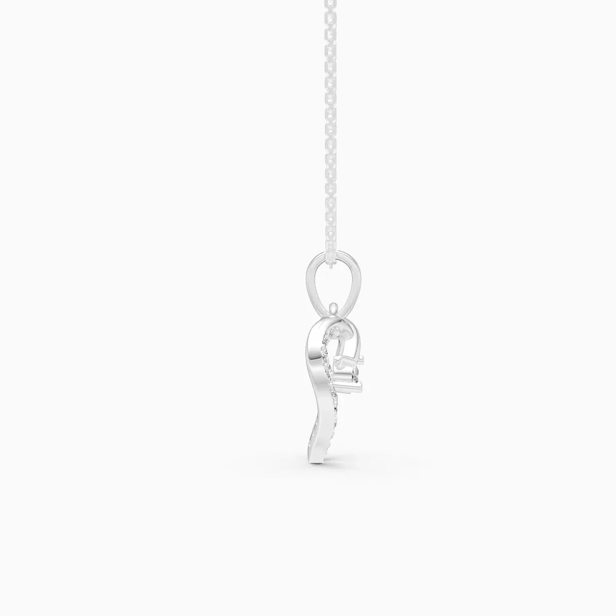Intertwined Heart Diamond Pendant