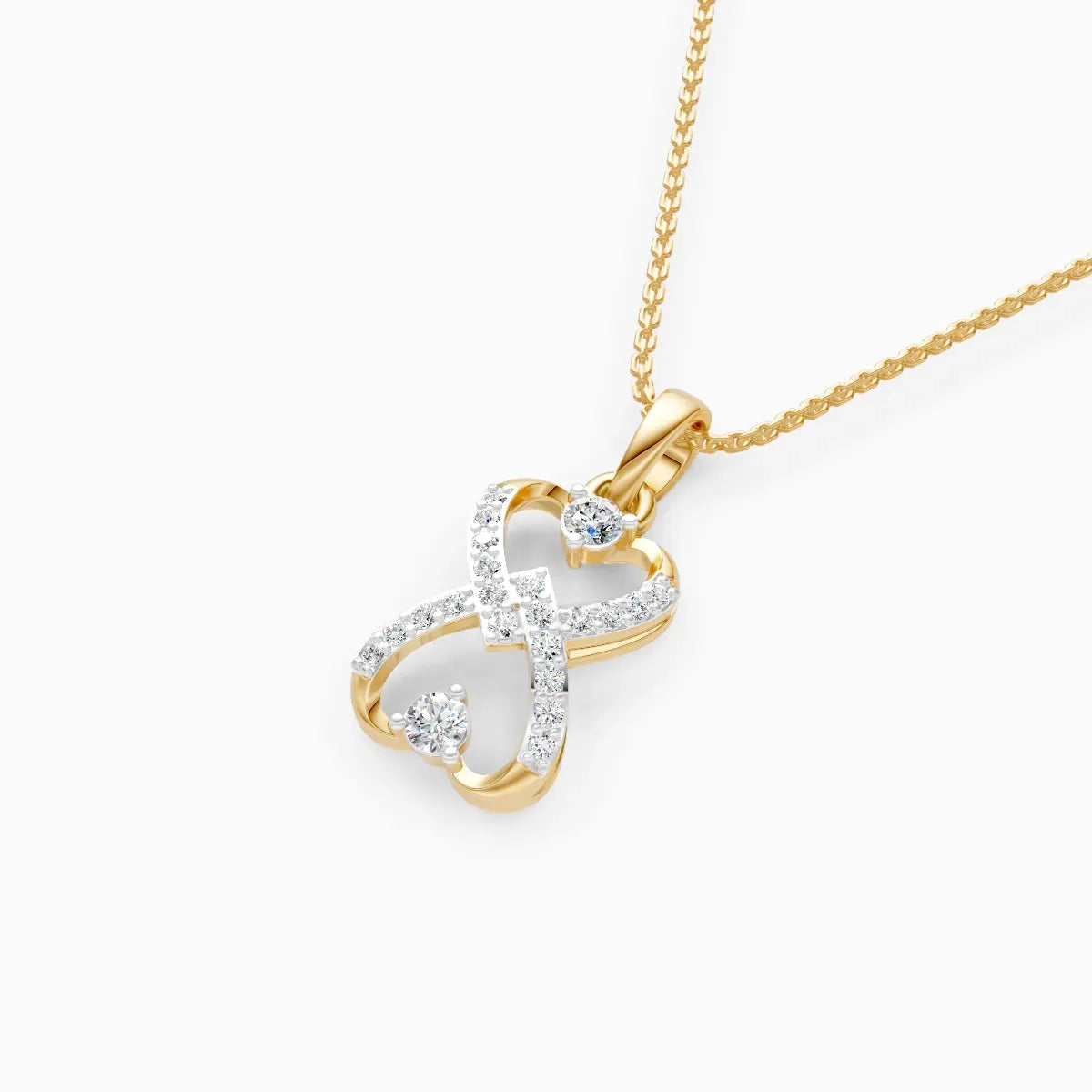 Infinity Heart Diamond Pendant