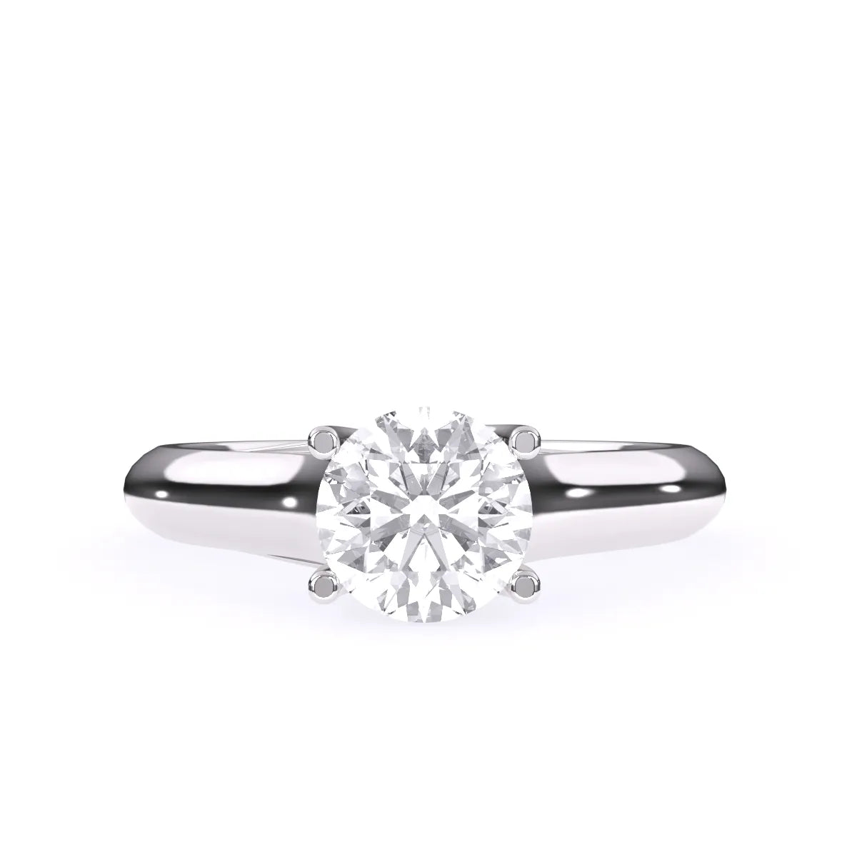 Round Solitaire Lab Grown Diamond Ring