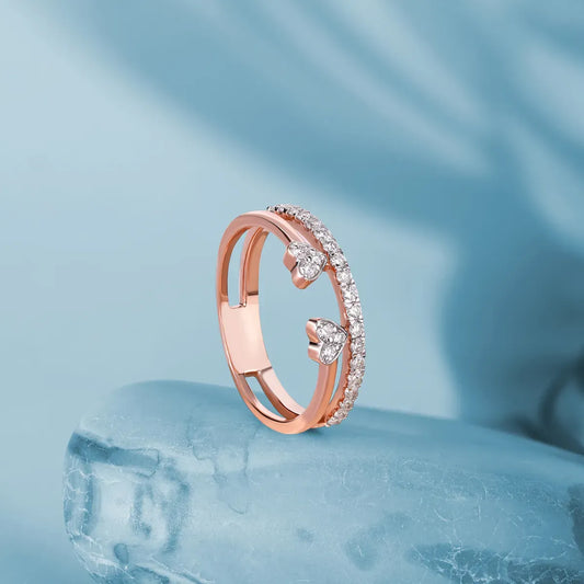 Round Heart Lab Grown Diamond Engagement Ring