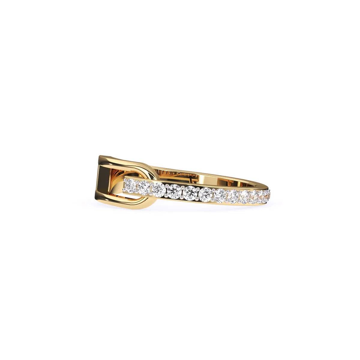 Shimmering Round Diamond Channel Set Dainty Band