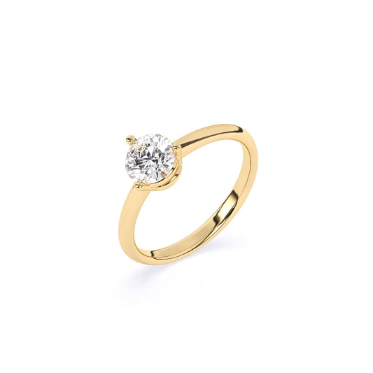 Round Solitaire Diamond Finger Ring