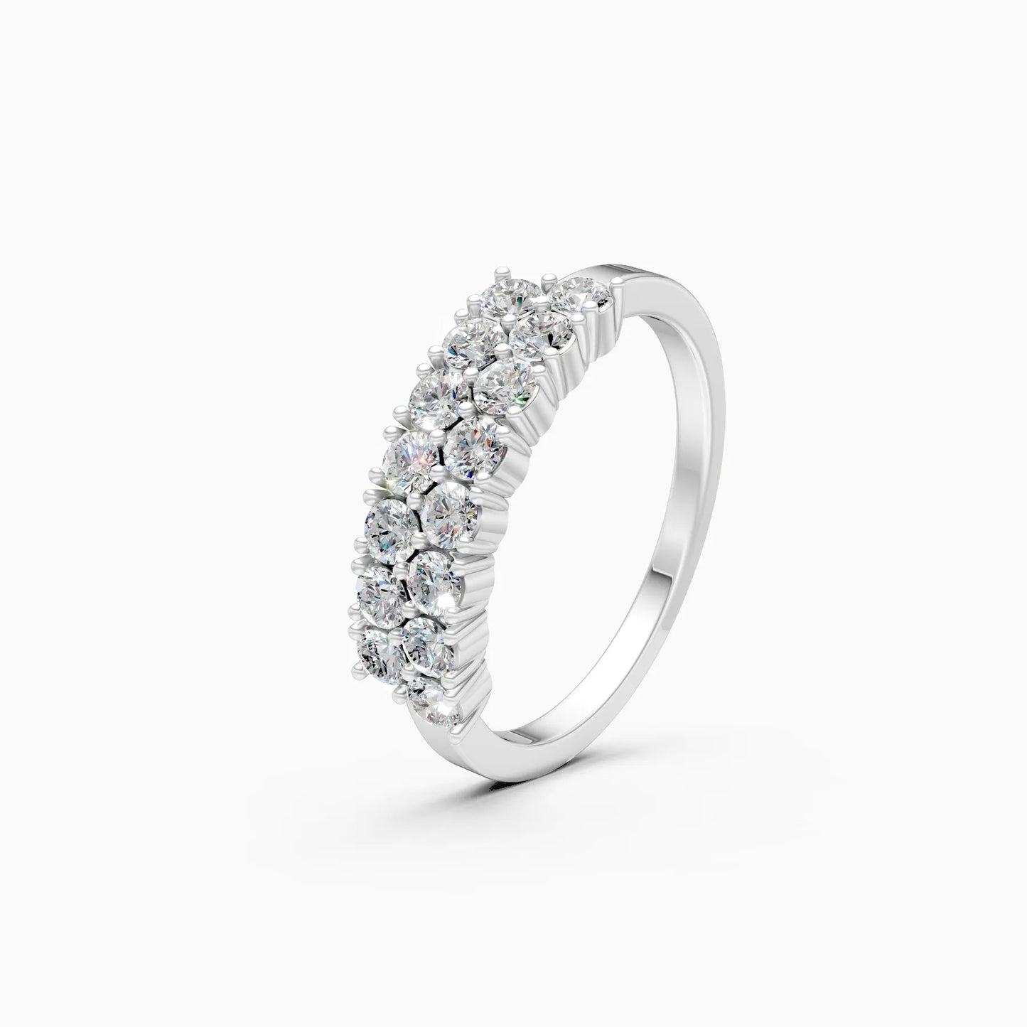 Two Row Lab Grown Diamond Anniversary Ring