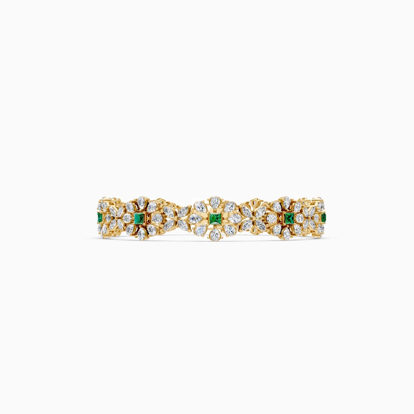 Luxury Floral Cluster Lab Grown Diamond Bracelet